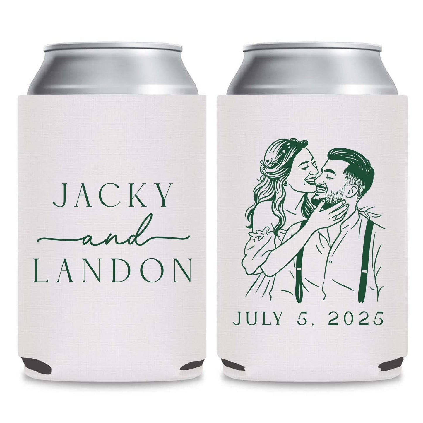 Couples Portraits and Photos Can Coolers