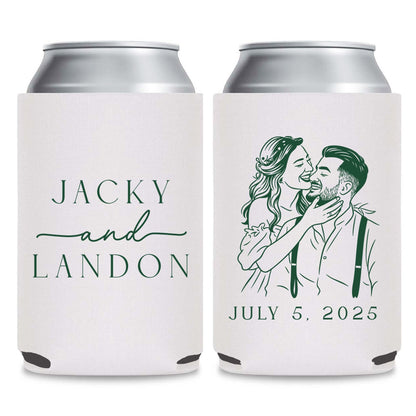 Couples Portraits and Photos Can Coolers