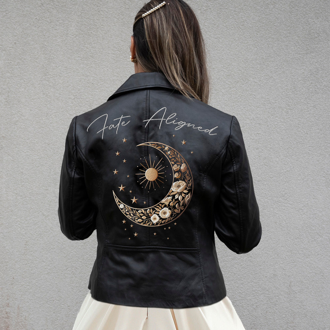 (Real Leather) Fate Aligned Bride Leather Jacket