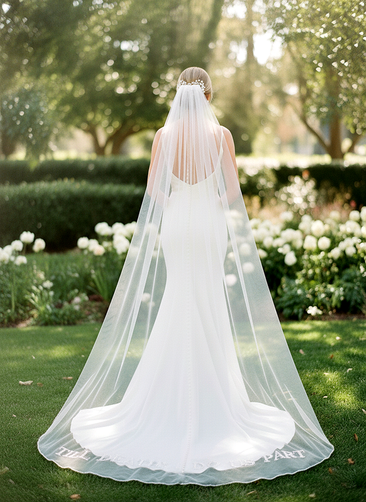 Pearl Beaded Bridal Veil