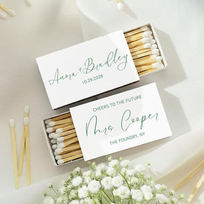 Custom Cheers to the Future Mrs Matchboxes Favors (PPP 54)