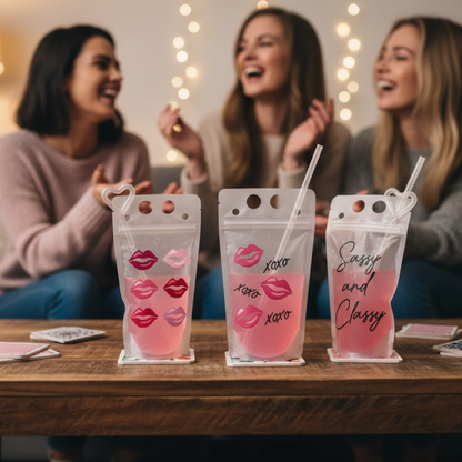 Three women sitting around a table, laughing and enjoying each other's company.