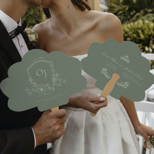 Elegant Botanical Hand Fans