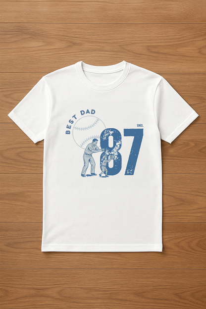 Best Dad Since 17 Baseball Shirt | Retro Sports Tee