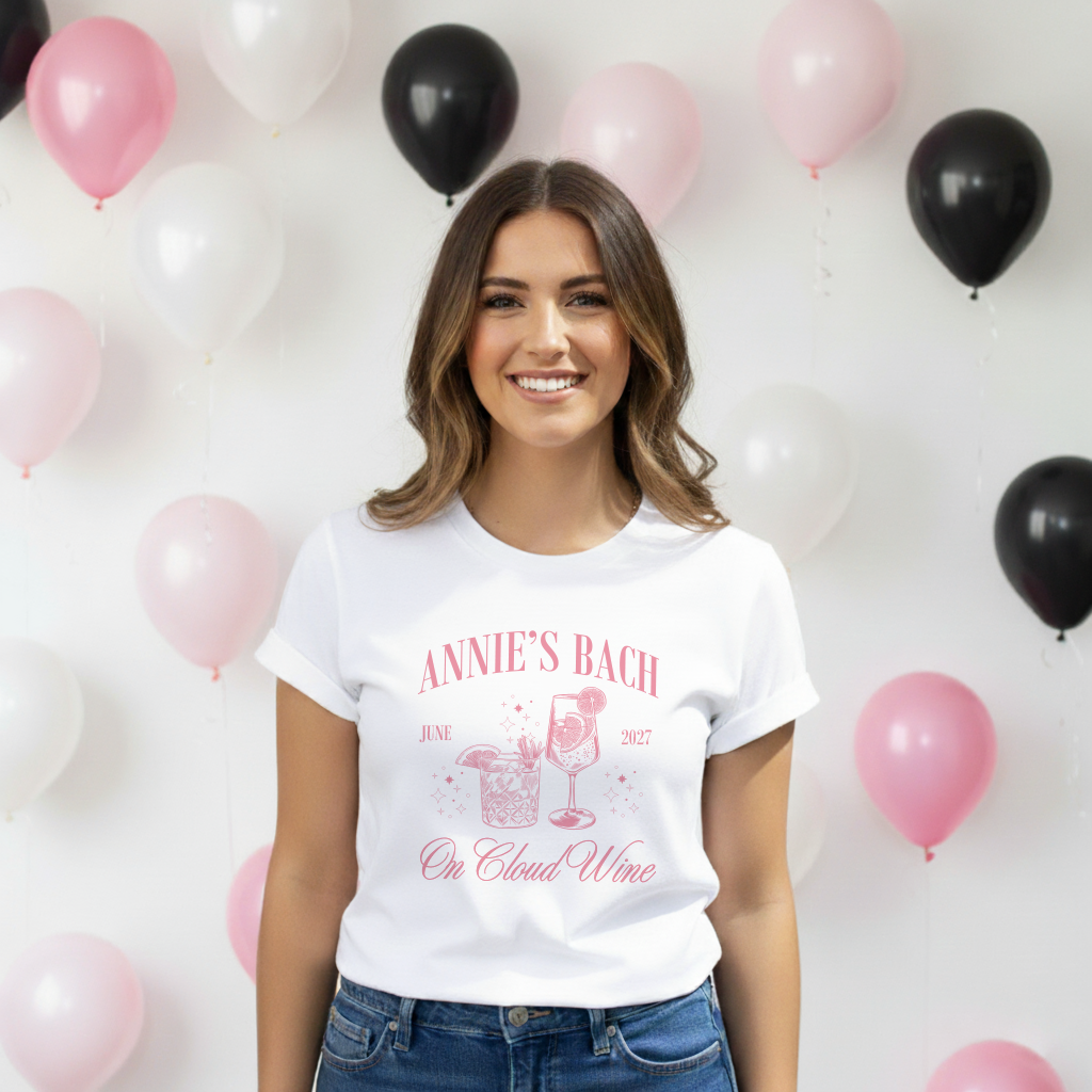 On Cloud Wine Bachelorette Shirts