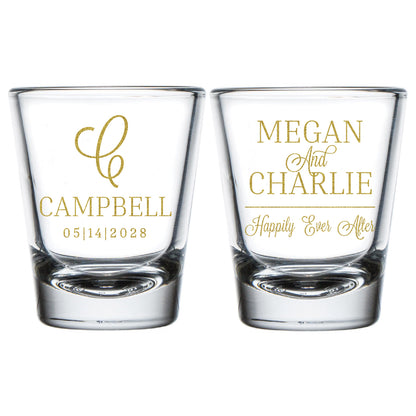 Personalized Shot Glasses Wedding Favors (PK412)