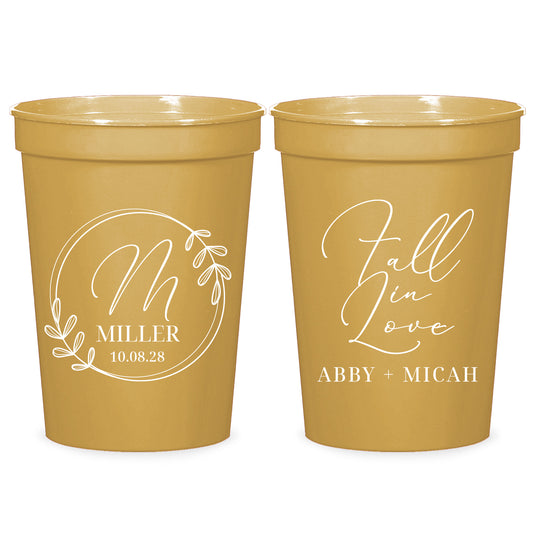 Fall In Love Wedding Stadium Cups (PK414)