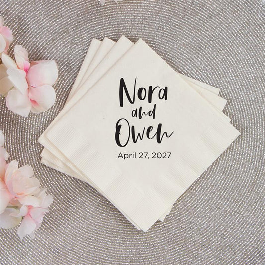 Custom Napkins as Wedding Favors (PK 416)