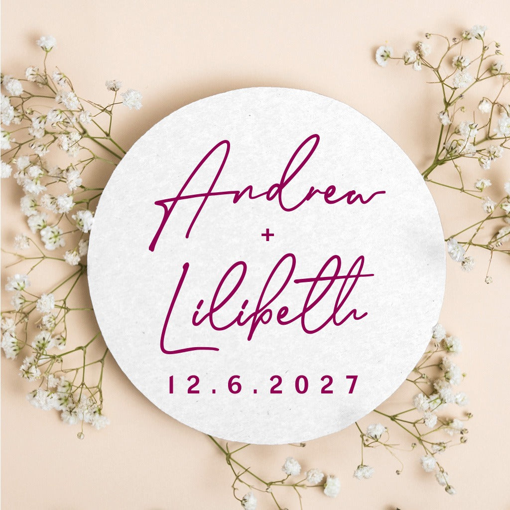 Custom Names Minimalist Coasters