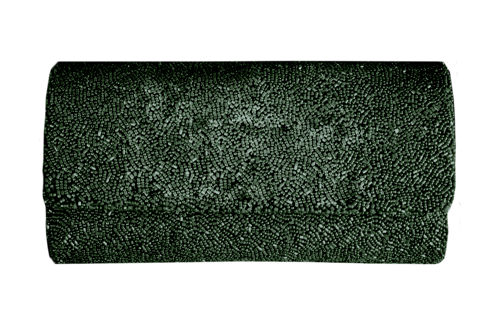 a close up of a black rug on a white background