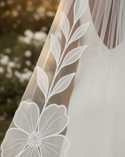 Floral Cathedral Bridal Veil