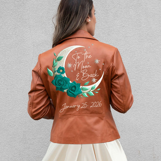 (Real Leather) To The Moon And Back Leather Jacket