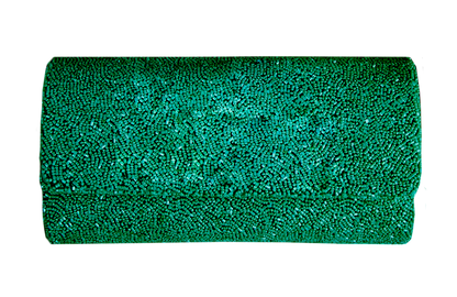 a green rug with a white background