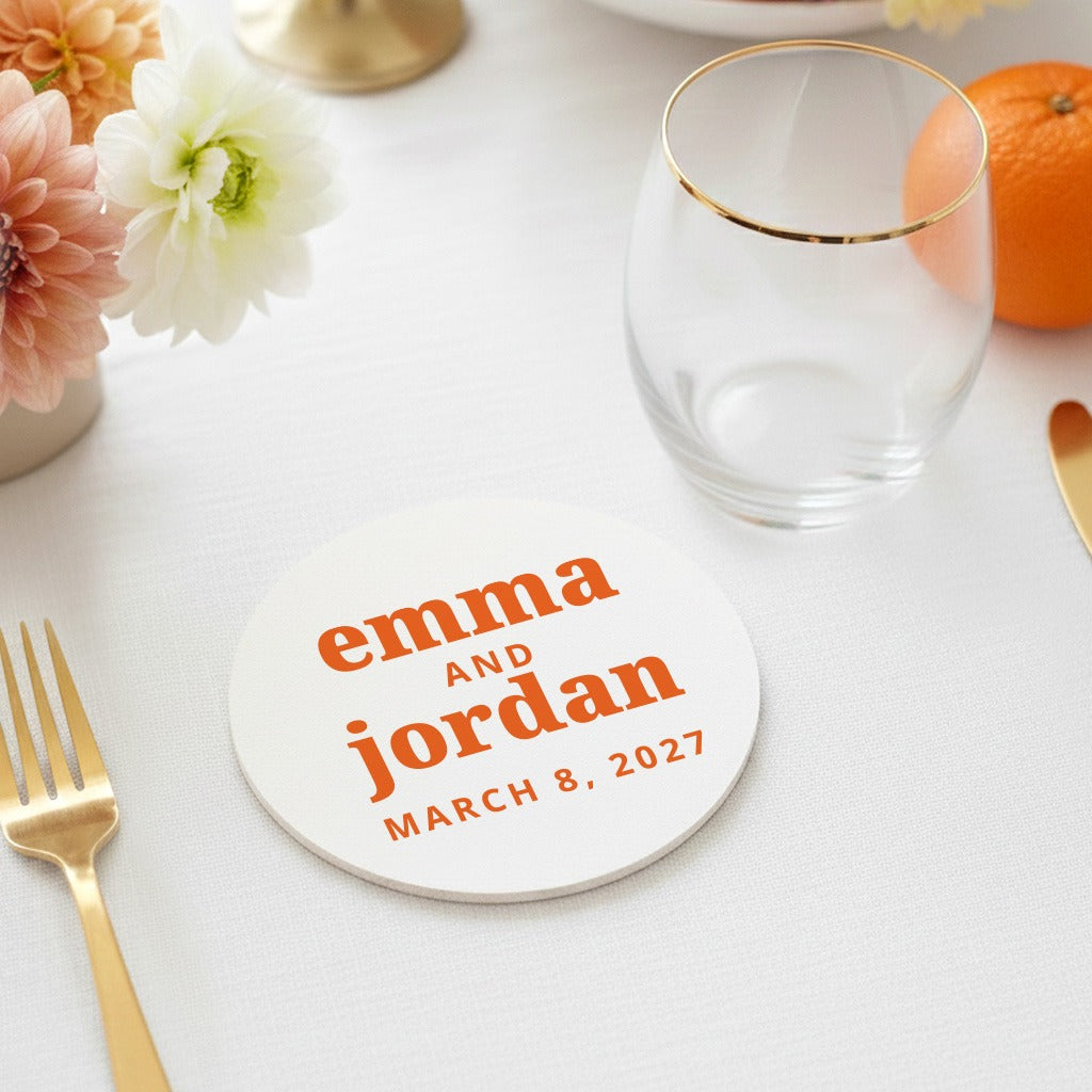 Custom Names Minimalist Coasters