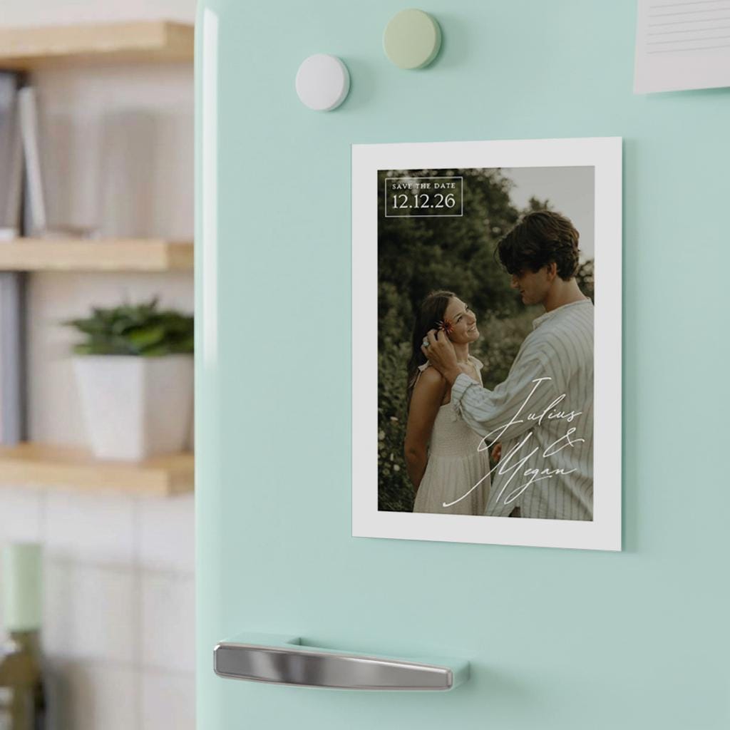 Custom Wedding Magnet Favor with Photo