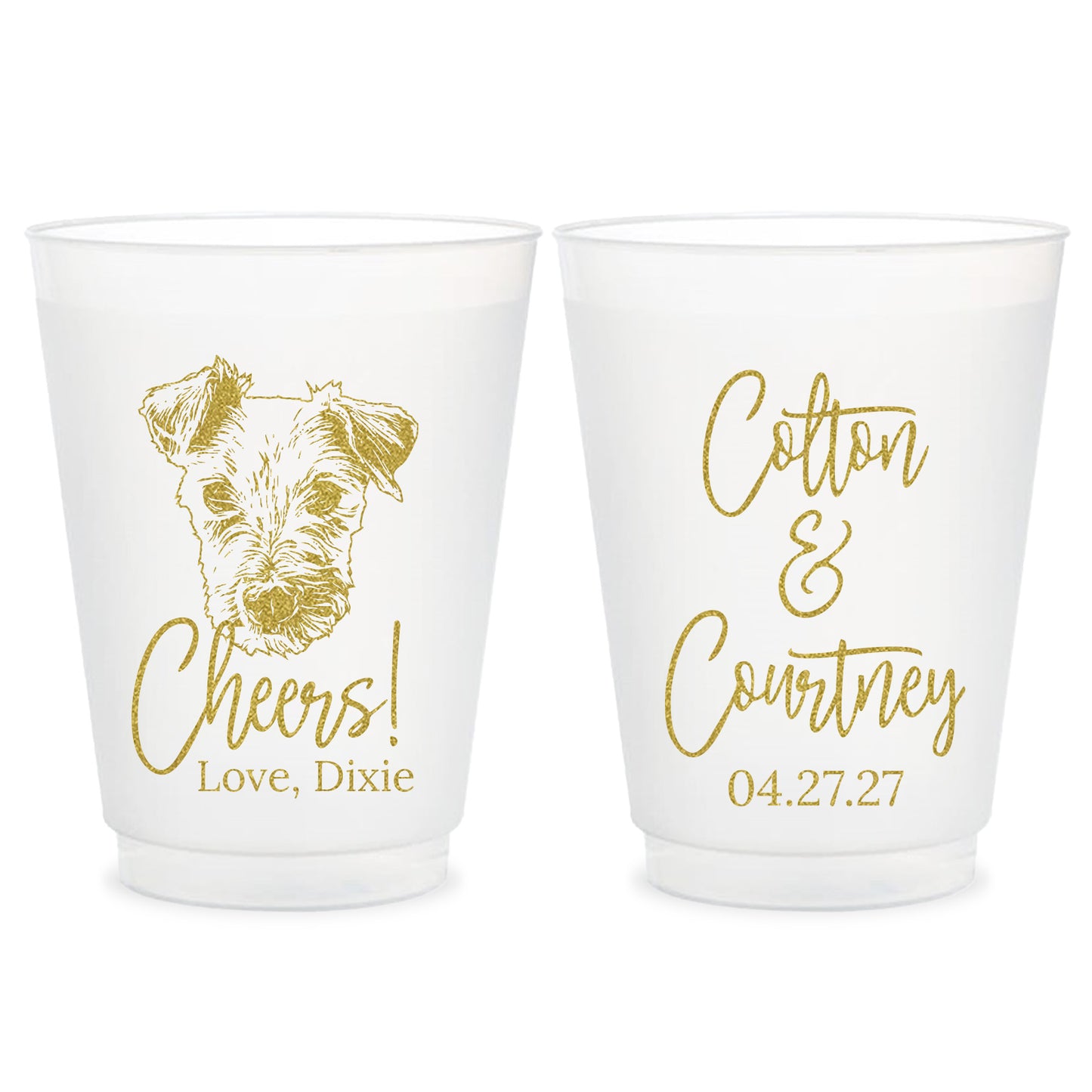 Pet Photo Wedding Frosted Cup (606)