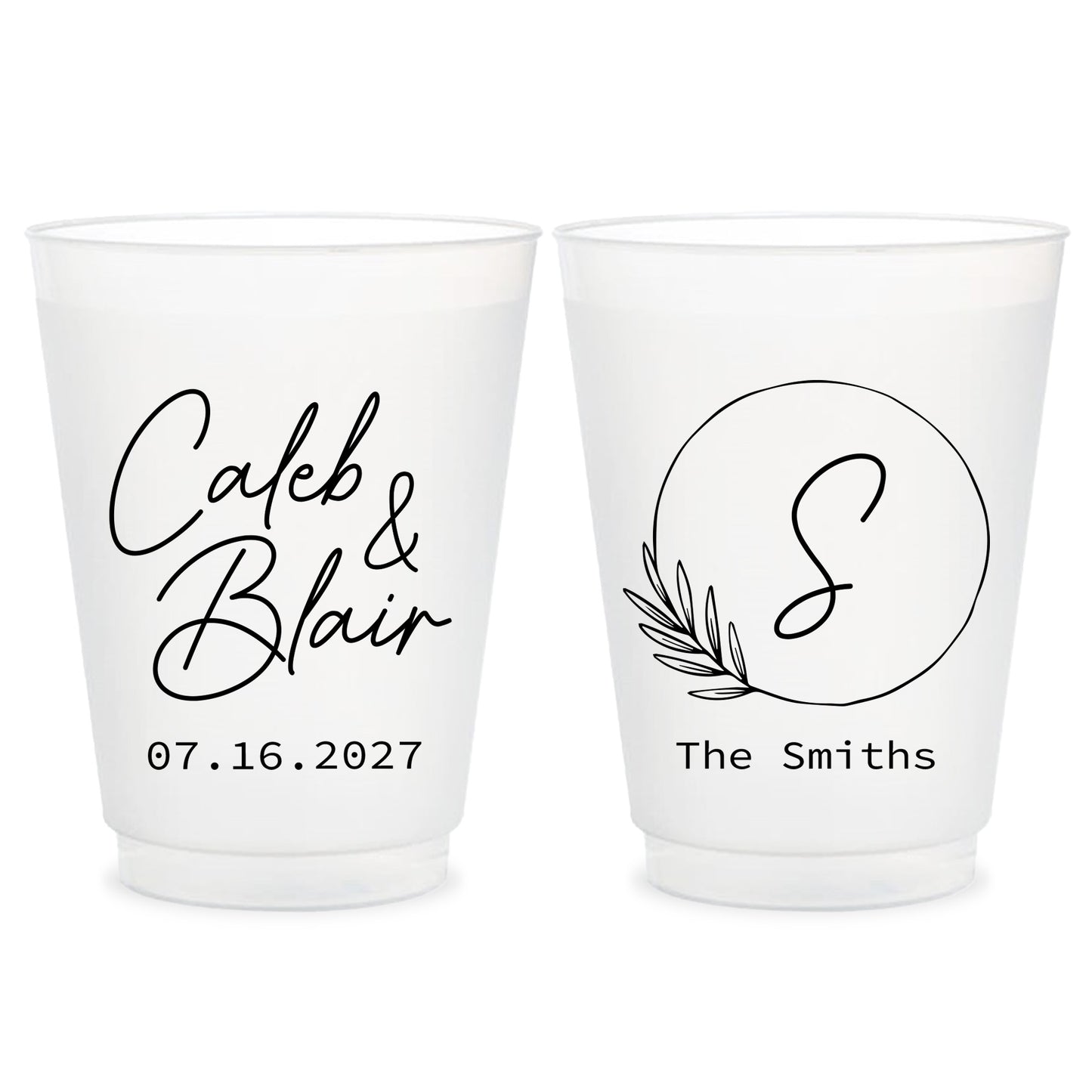 Personalized Frosted Cup Wedding Favors (LP66)