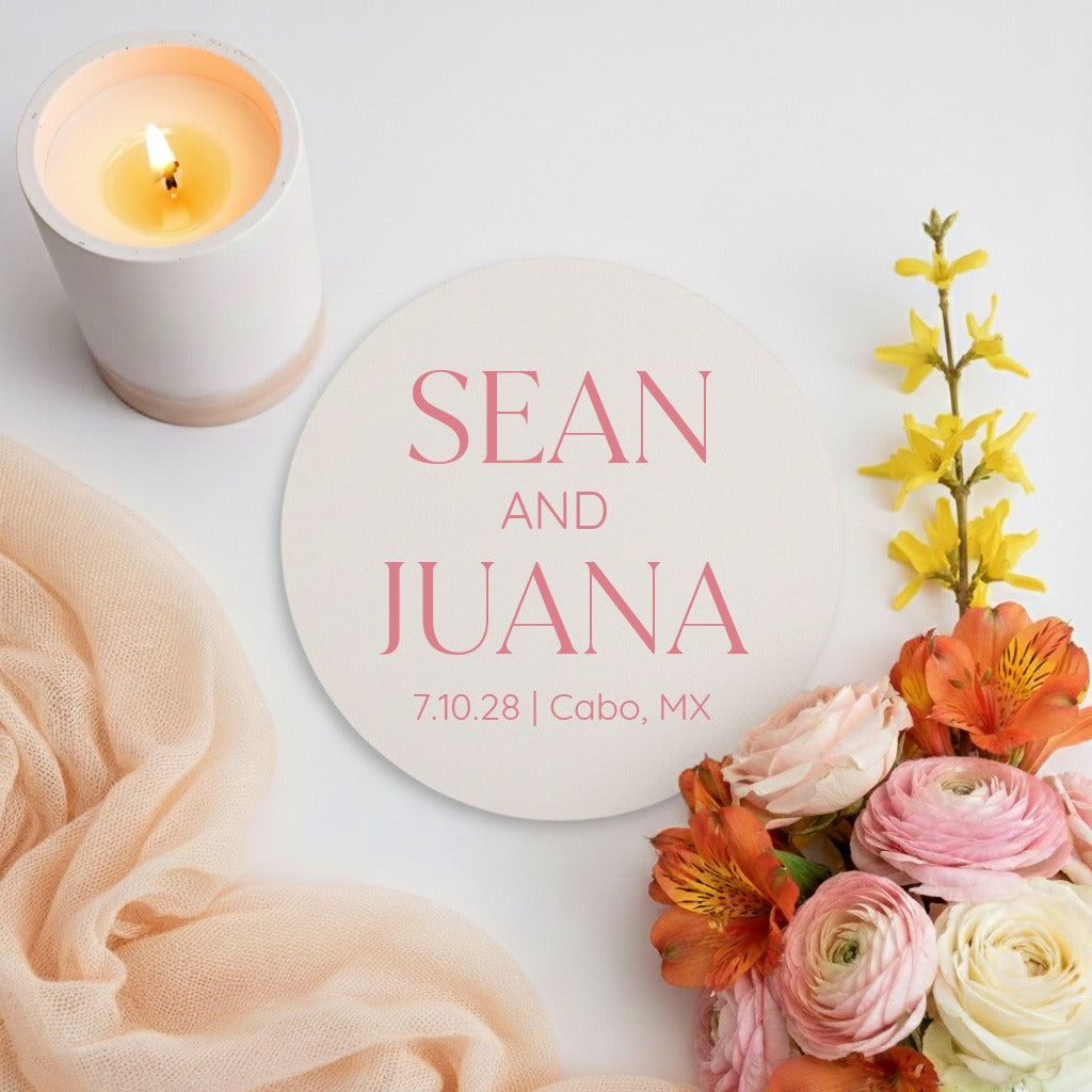 Custom Names Minimalist Coasters