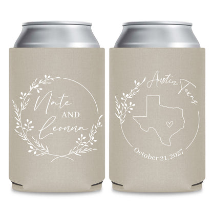 Personalized State Map Wedding can Cooler Favors (LP68)