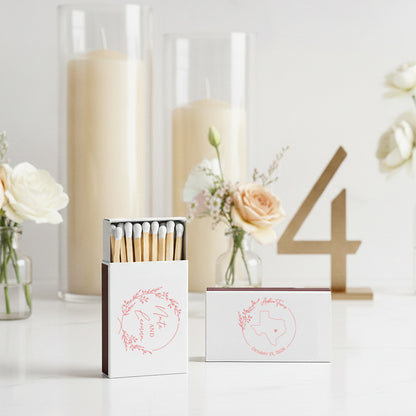 Custom Monogram Wedding Matchbox Favor (LP 68)
