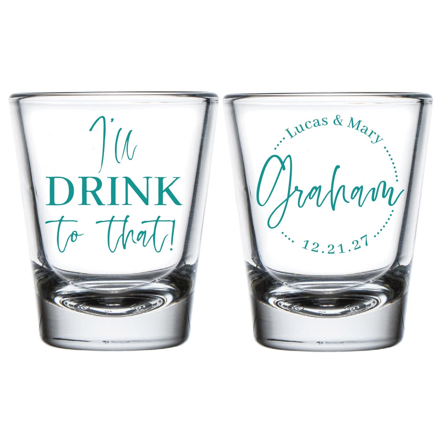 Personalized Wedding Shot Glasses (LP 69)