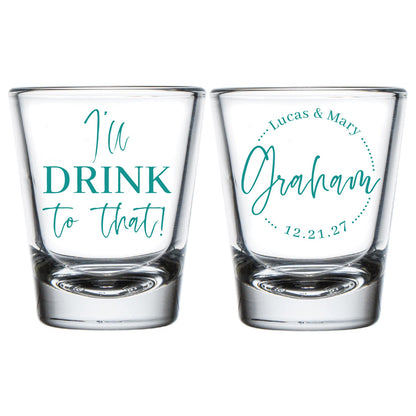 Personalized Wedding Shot Glasses (LP 69)