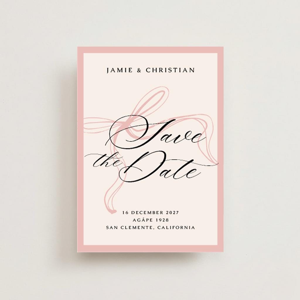 Elegant Pink Wedding Magnet Favor