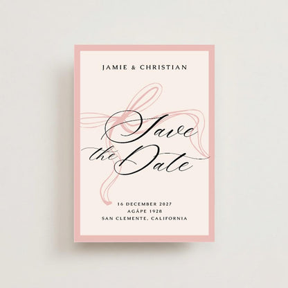 Elegant Pink Wedding Magnet Favor