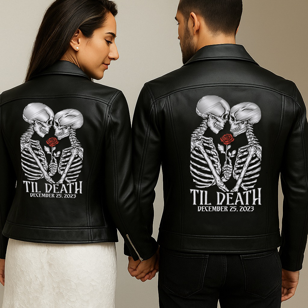 (Real Leather) Skeleton Till Death Jacket