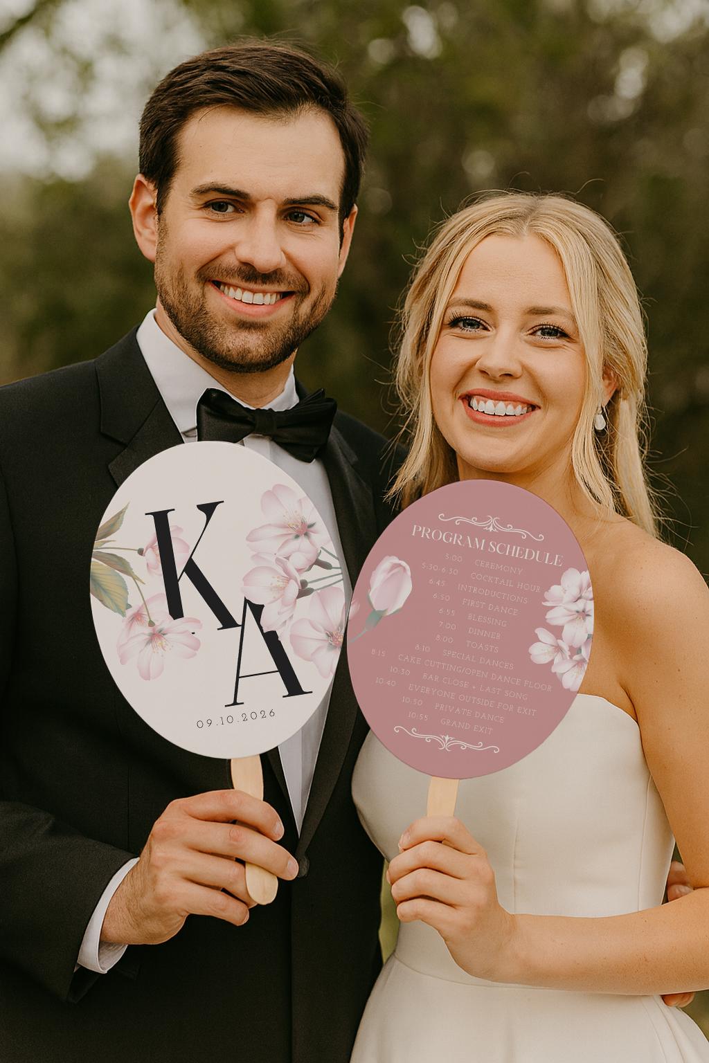 Wedding Guest Hand Fan Table Markers (11)