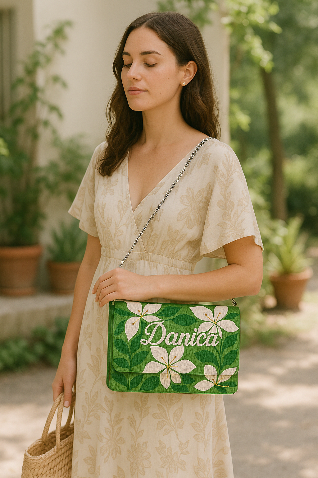 Green Floral Tropical Bag - HHFC