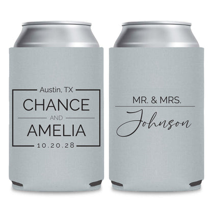 Personalized MR. and MRS. (Last Name) Can Coolers (LP 73)
