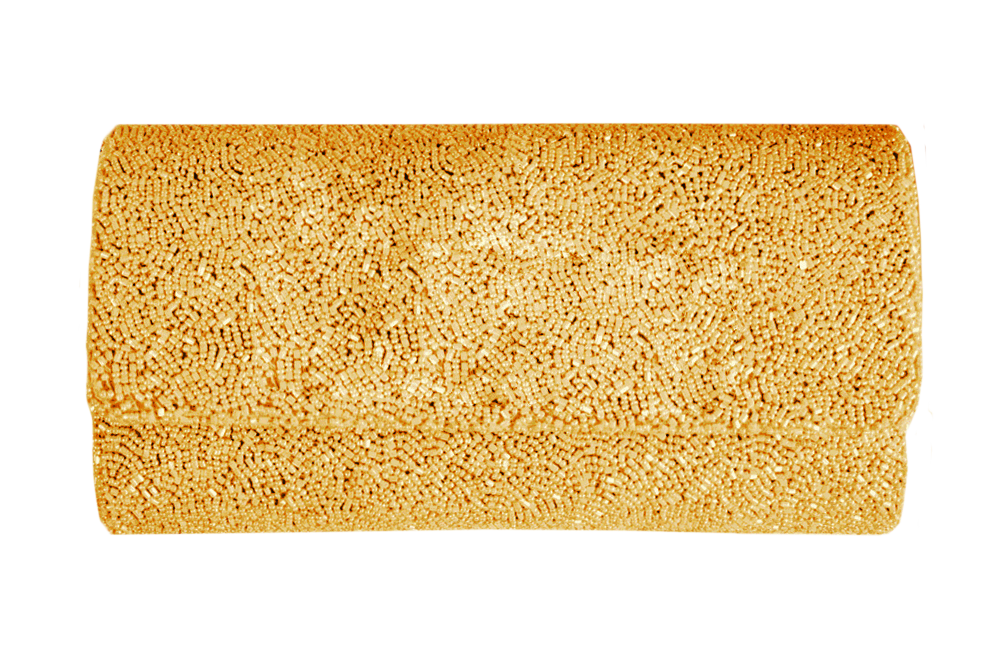 Personalized Hand Beaded Clutch (FOG)