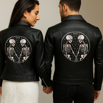 (Real Leather) Custom Skeleton Jacket