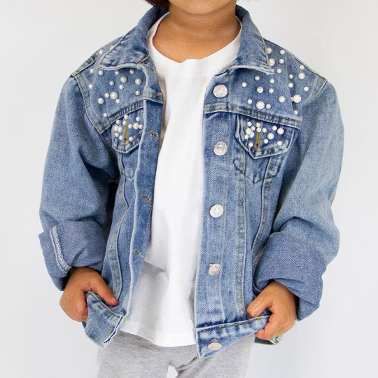 Red Bow Custom Denim Jacket