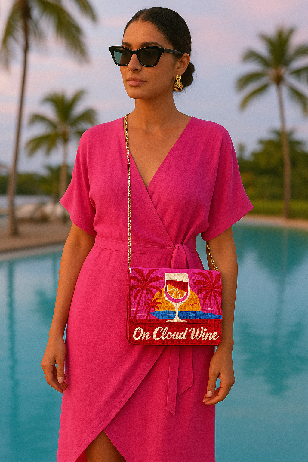 On Cloud Wine Clutch - HHFC