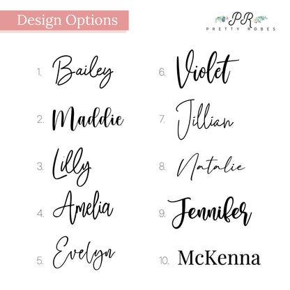 a set of six calligraphy font styles