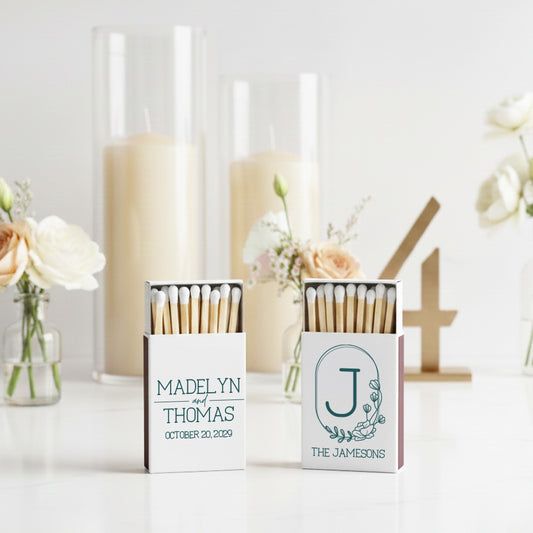 Personalized Wedding Matchbox with Names & Date (LP 44)