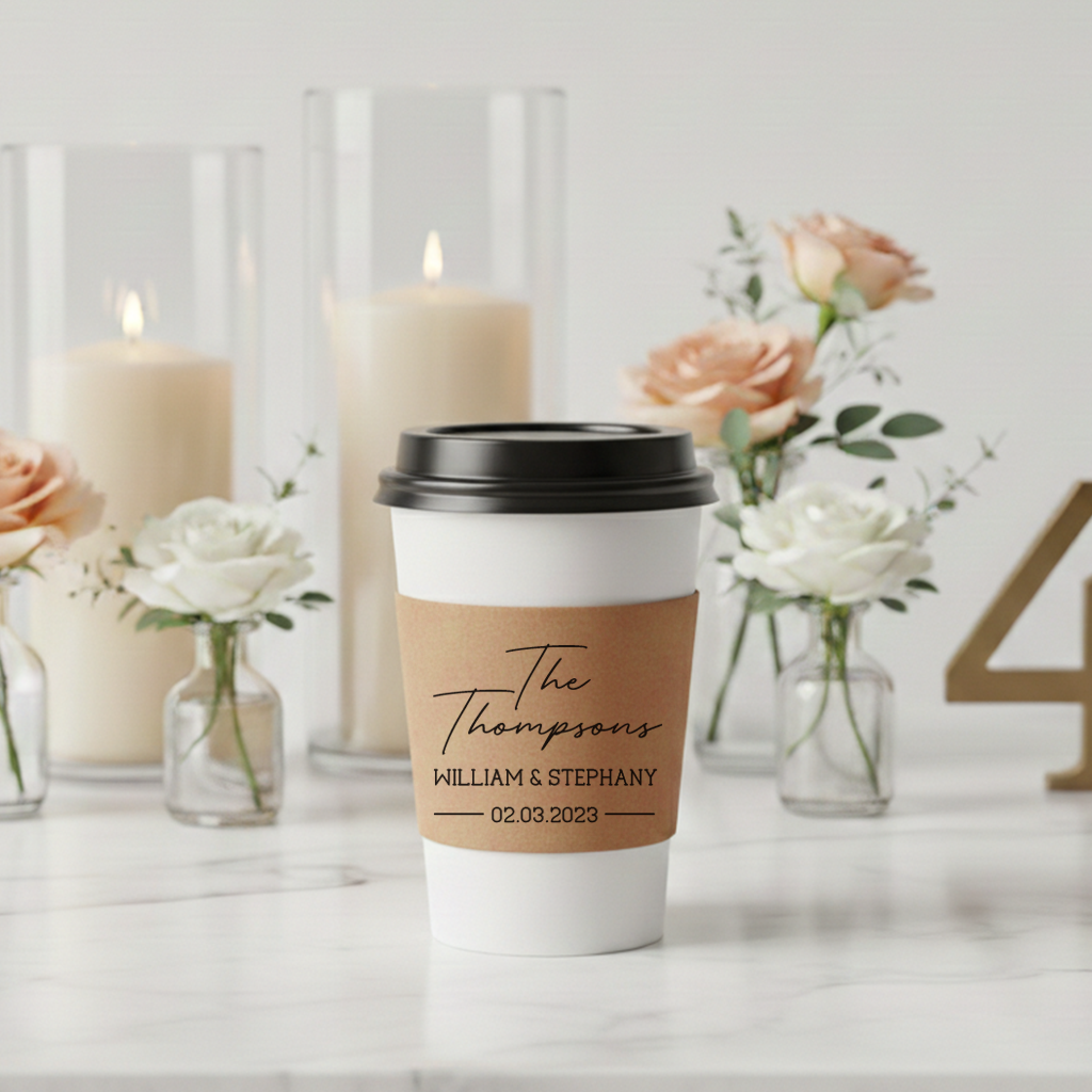 Last Name Coffee Cup Sleeves