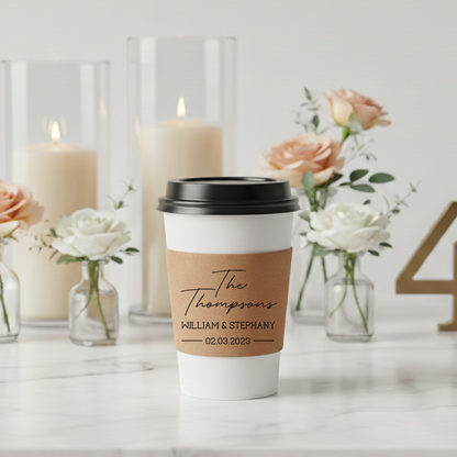 Last Name Coffee Cup Sleeves