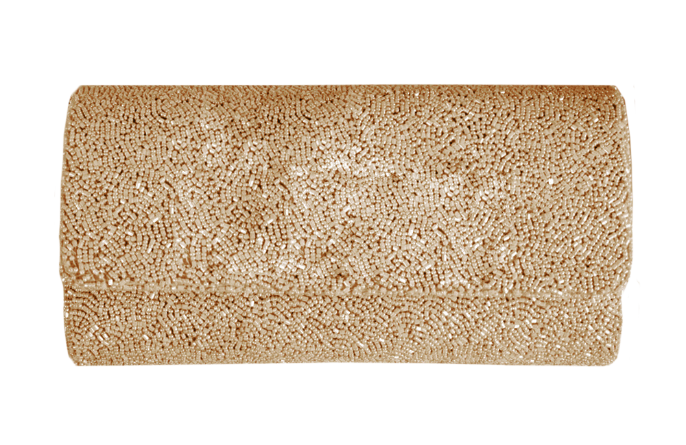 Personalized Hand Beaded Clutch (FOG)