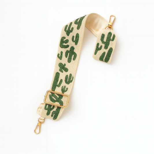 Cactus Beaded Camera Strap