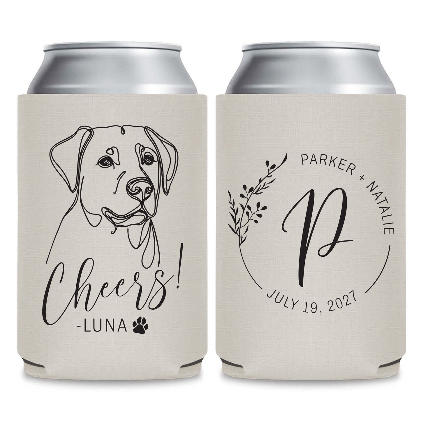 Pet Wedding Can Coolers