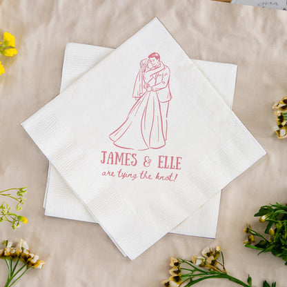 Custom Bridal Shower Paper Napkins (LP 279)