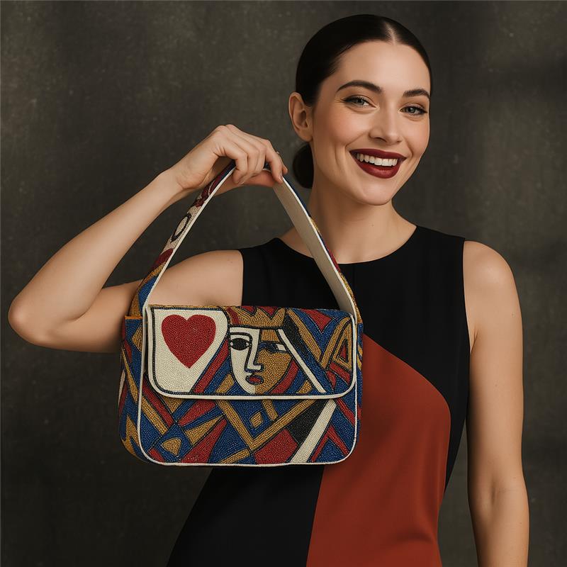 Abstract Gold Queen Face Bag
