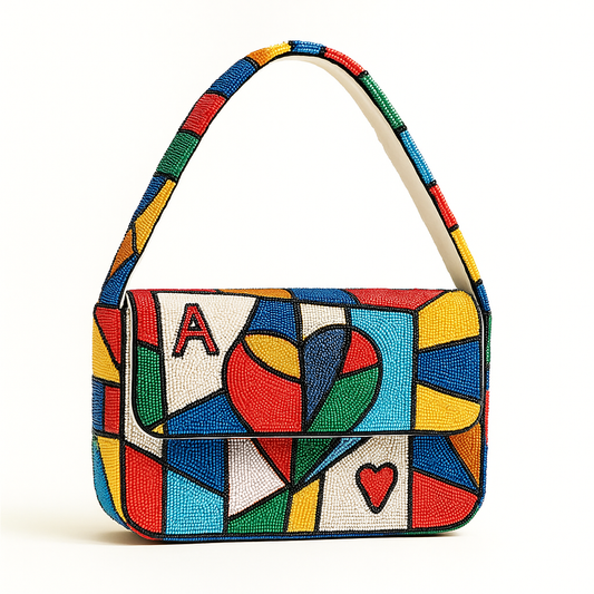 Colorful Ace Of Hearts Purse