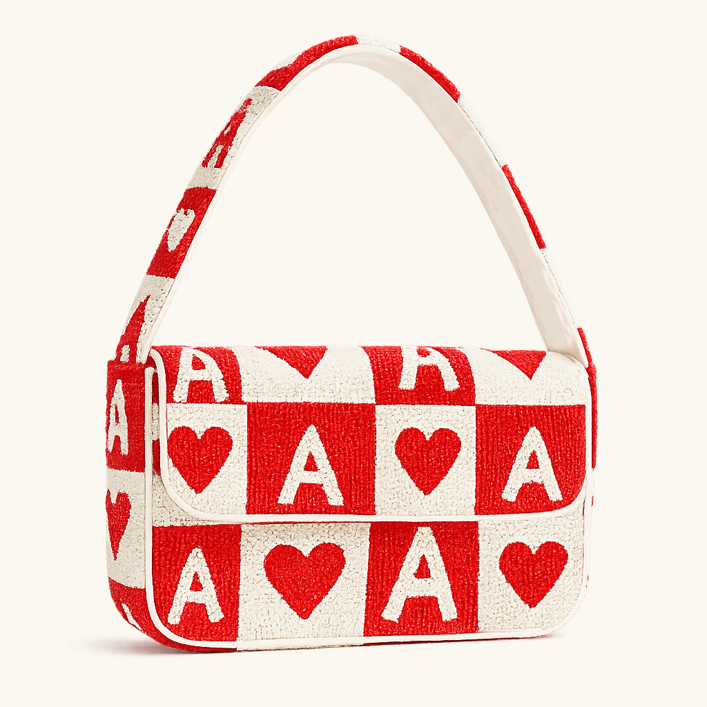 Ace of Hearts Beaded Purse