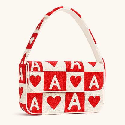 Ace of Hearts Beaded Purse