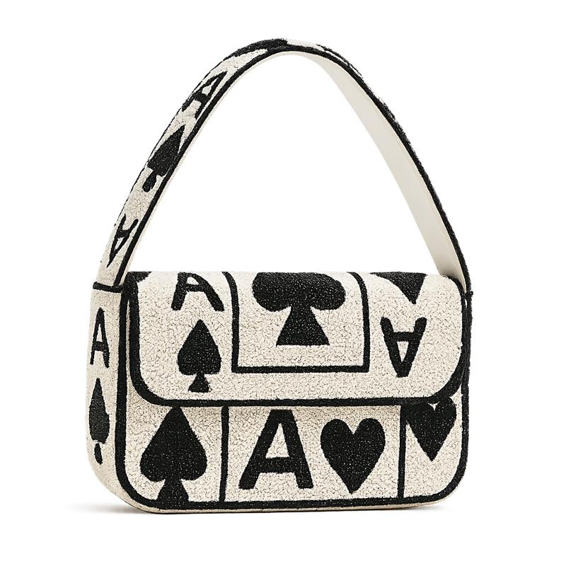 Ace of Spades Beaded Purse