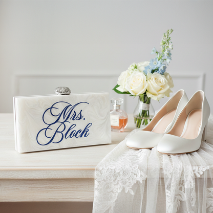 Bridesmaid Marbled Acrylic Clutch